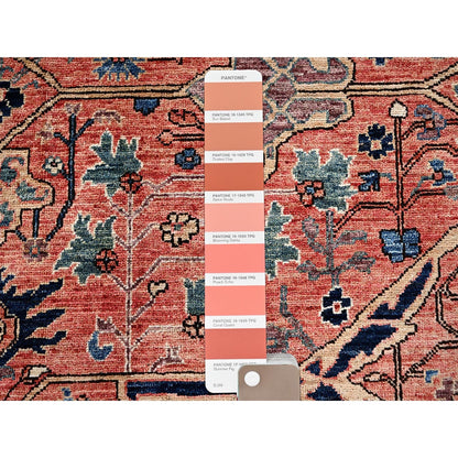 10'1"X13'10" Red Aryana Grade Bijar Garus Design All Wool Hand Knotted Rug