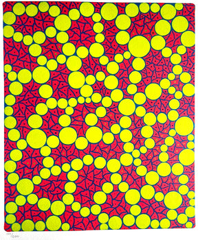 Yayoi Kusama Lithograph Mori Museum Coa Hand Numbered Crayon