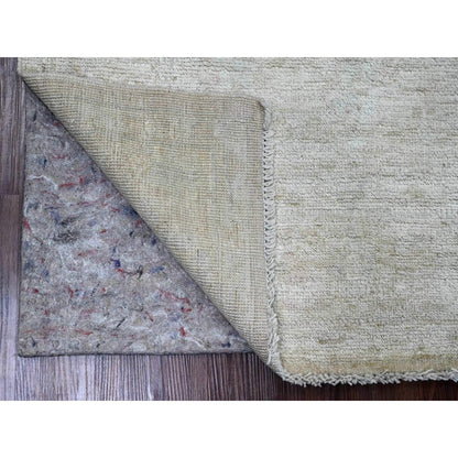 5'X7' Lace White Hand Knotted Afghan Angora Oushak Pure Wool Rug