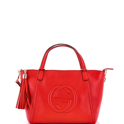 Gucci Soho Convertible Top Handle Bag Leather Small
