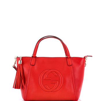 Gucci Soho Convertible Top Handle Bag Leather Small