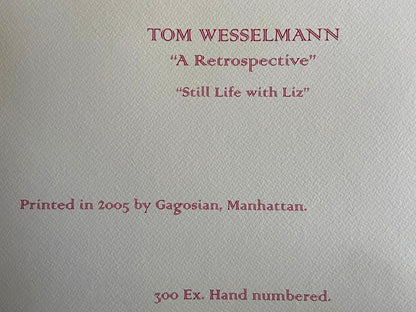 Tom Wesselmann Lithograph Coa Signed Op Numbered Limited Published