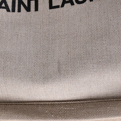 Large Saint Laurent Rive Gauche Shopper Tote Canvas