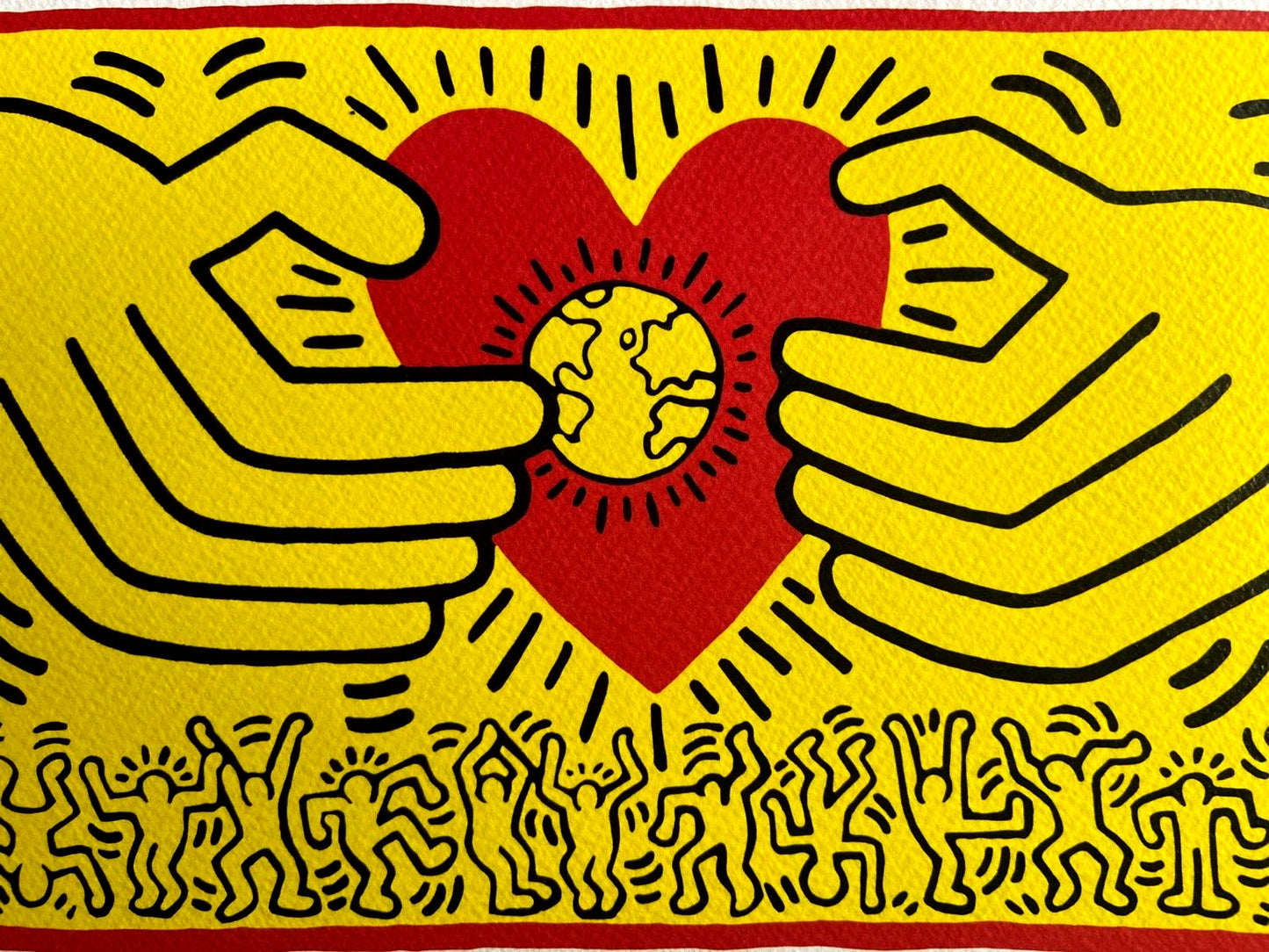 Keith Haring Lithograph Coa Signed Numbered By Hand Certificate