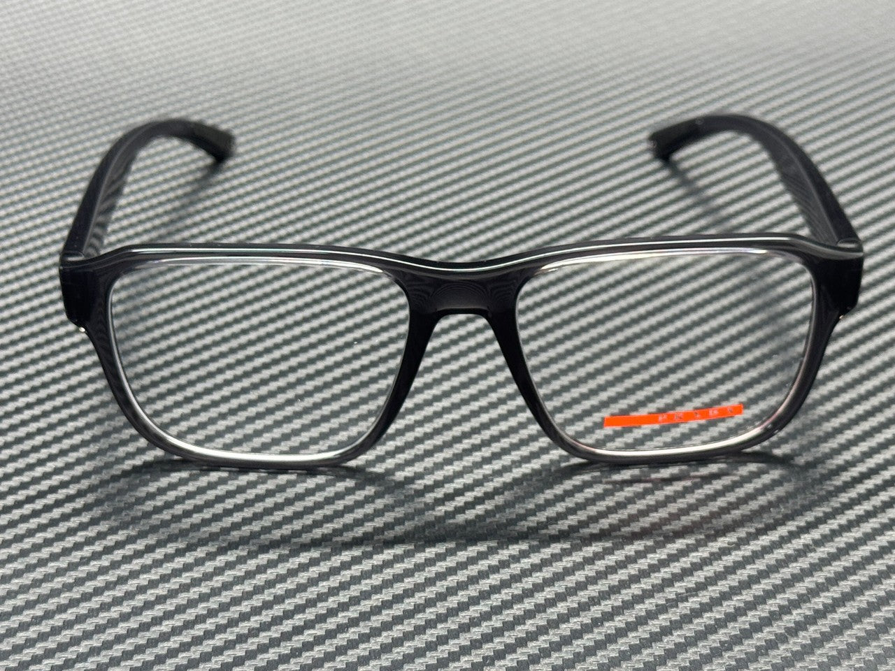 PRADA LINEA ROSSA PS 05RV 01D1O1 Transparent Grey Men's 54 mm Eyeglasses