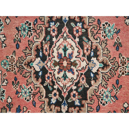 7'X10' Rose Pink Vintage Zoroastrian Babikoodid 100% Wool Hand Knotted Rug