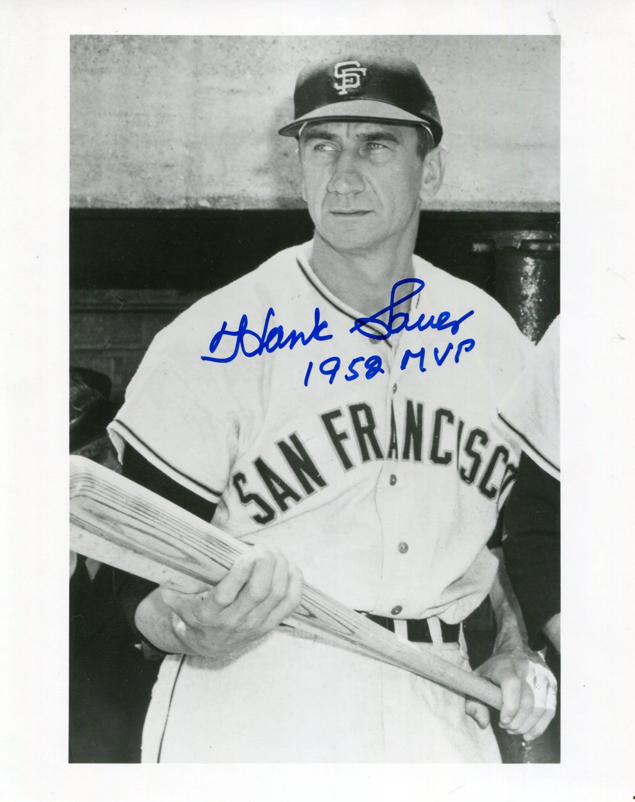 Hank Sauer 1952 Mvp Autographed 8X10 Photo