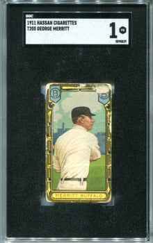 1911 Hassan Cigarettes George Merrit T205 Sgc Pr 1 Card