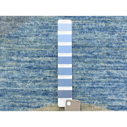 9'1"X12' Colorful Modern The Circles Design Soft Wool Hand Knotted Rug