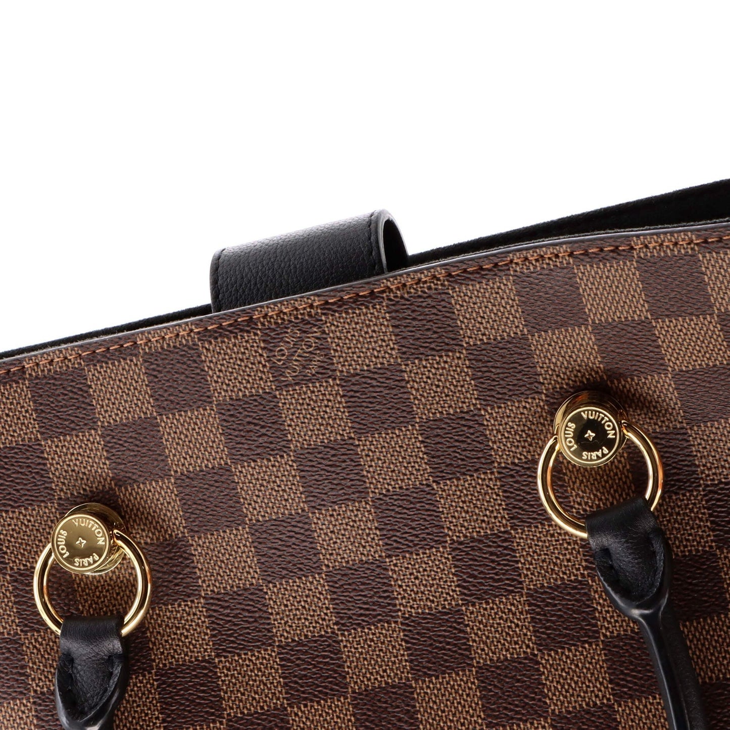 Louis Vuitton Lv Riverside Handbag Damier With Leather