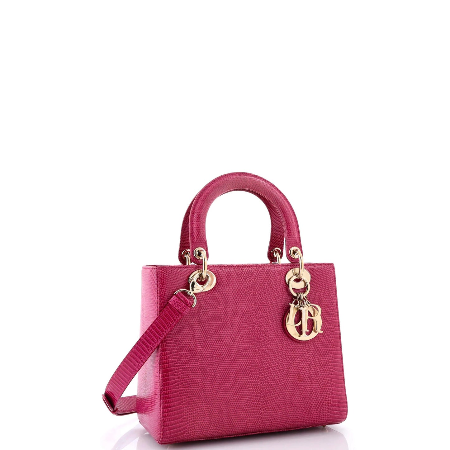 Christian Dior Lady Dior Bag Lizard Medium