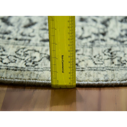10'X10' Oxford White Hand Knotted Organic Wool Mamluk Dynasty Round Rug