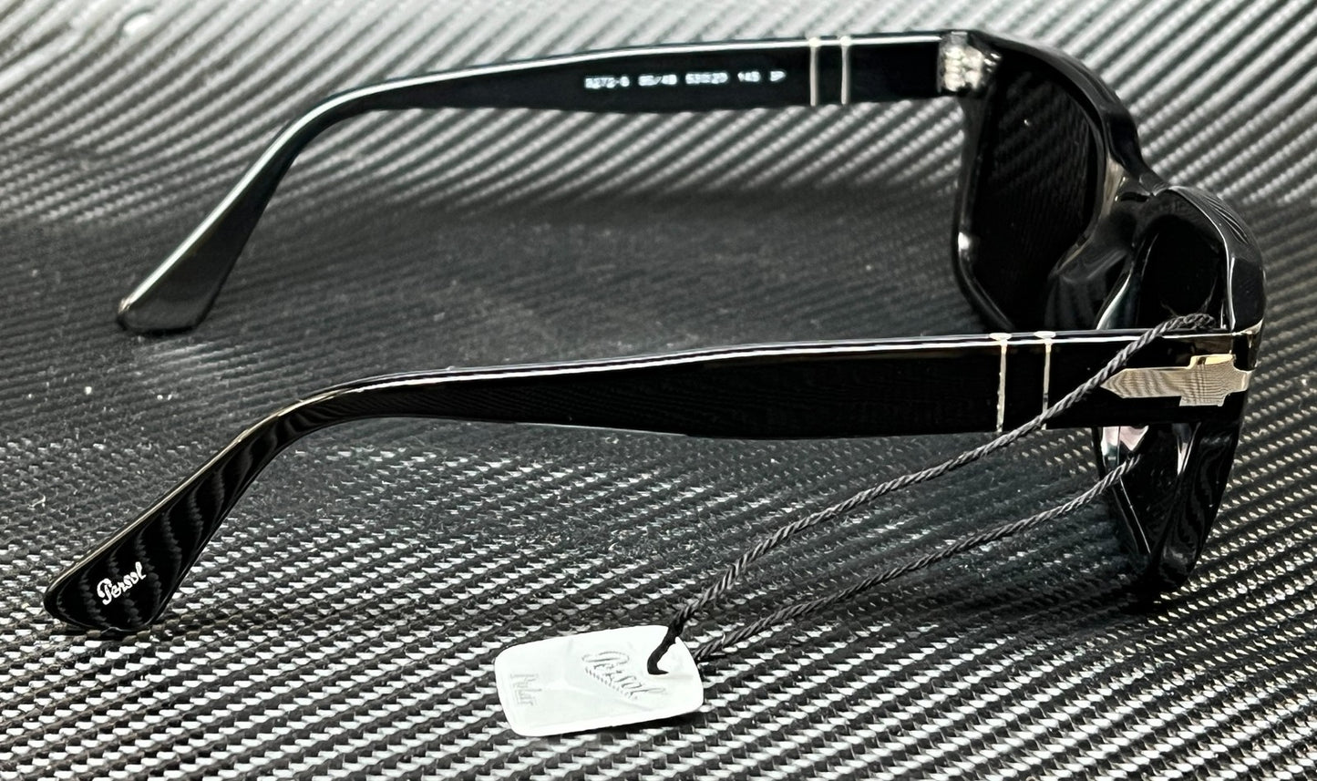 PERSOL PO3272S 95 48 Black Dark Grey Polarized Men's 53 mm Sunglasses