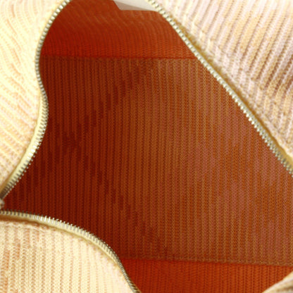 Burberry Peg Handle Bag Knit Check Fabric Medium