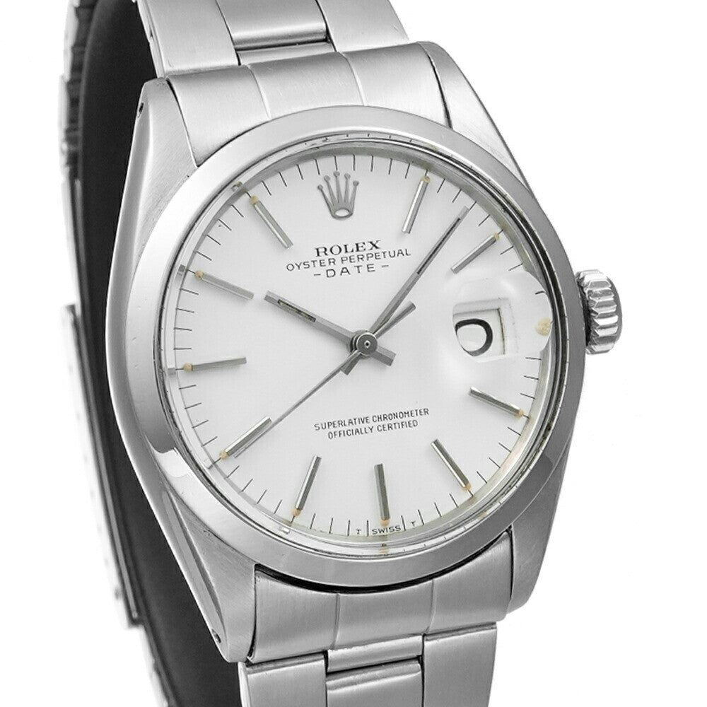 Rolex Oyster Perpetual Date 1500 White Men'S Used Watch #114728