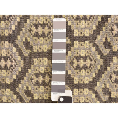 11'8"X15' Carbon Gray Turkish Knot Oushak Wool Hand Knotted Oversized Rug