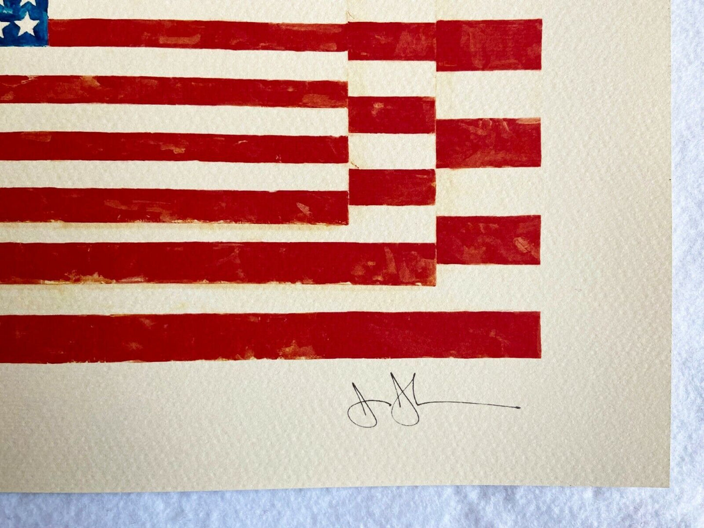 Jasper Johns Lithograph Coa Numbered Crayon Signed Op