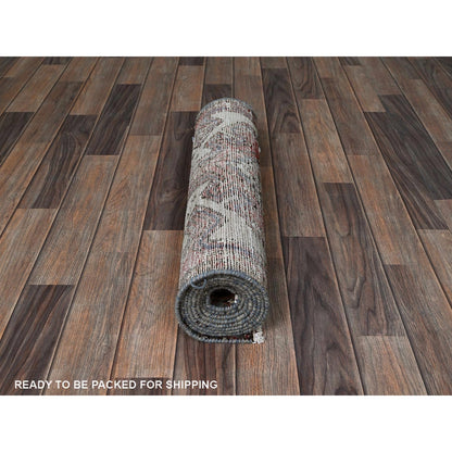 2'3"X9' Peach Vintage Zoroastrian Khamadan Hand Knotted Wool Runner Rug