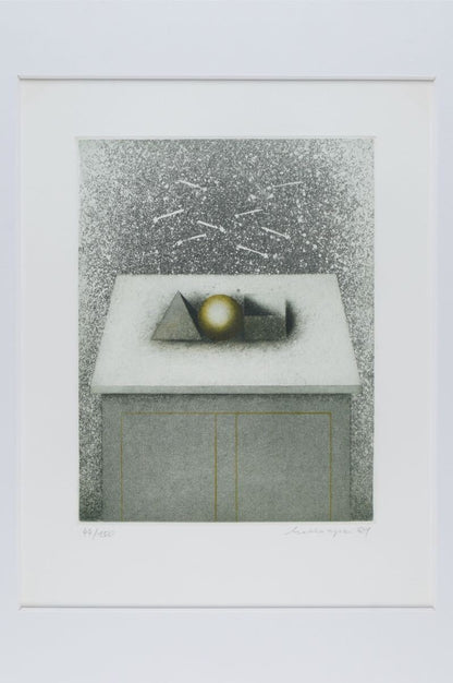 Friedrich Meckseper Sengais Universum Etching 1989 Framed Signed ED 44/ 150