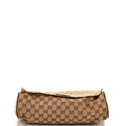 Gucci Flap Messenger Bag Gg Canvas Large