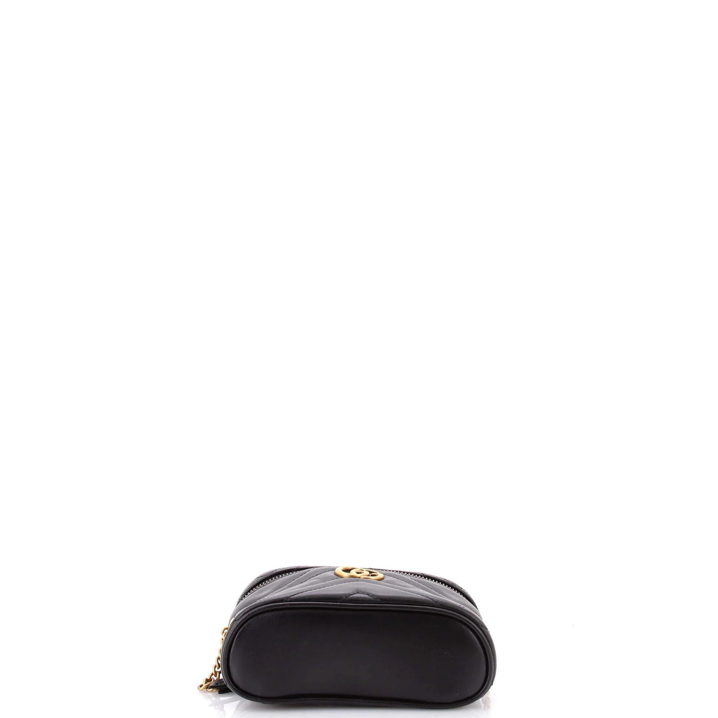 Mini Gucci GG Marmont Top Handle Vanity Chain Bag Matelasse Leather