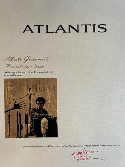 Alberto Giacometti Lithograph Coa Signed Hand Numbered In Pencil