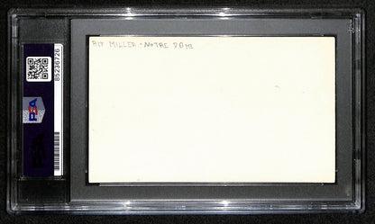 Rip Miller Cfb Hof Signed/Auto 3X5 Index Card
