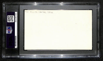 Rip Miller Cfb Hof Signed/Auto 3X5 Index Card