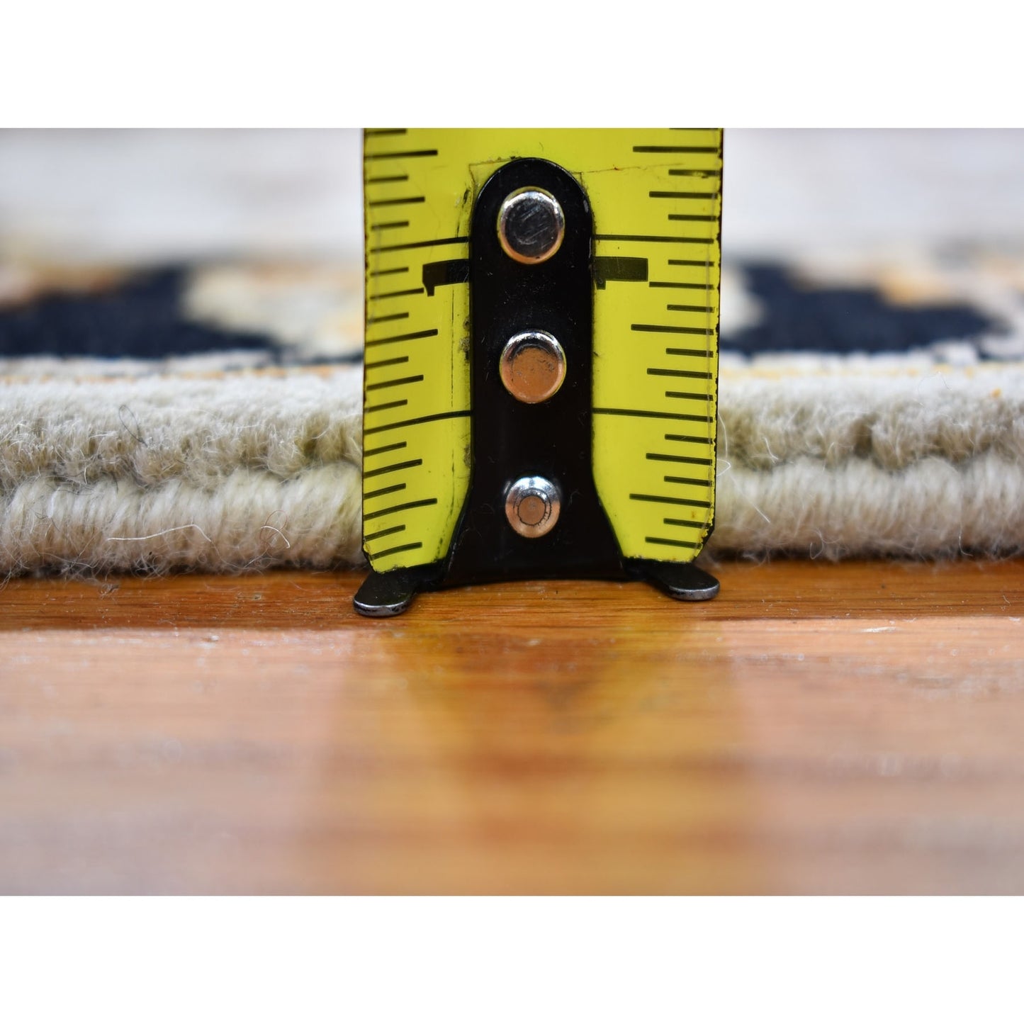 2'7"X9'10" Rajasthan Half Wool And Half Silk Thick And Plush Runner Rug