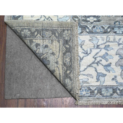 Rug 8'3"x10' Repose Gray Hand Knotted Peshawar Sickle Leaf Design Wool