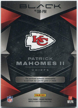Patrick Mahomes II 2024 Panini Black Purple Parallel Jersey Card #SM-PM 7/99
