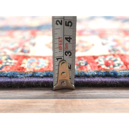 2'7"X13'6" Space Cadet Afghan Super Kazak Wool Hand Knotted Oriental Rug