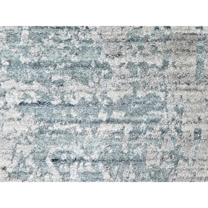 8'3"X10' Gray Hand Loomed Wool And Plant Based Silk Modern Design Rug