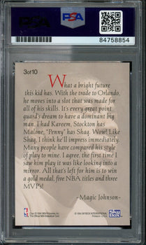 1993-94 Nba Hoops Anfernee Hardaway #3 Rookie Card Signed Magic Psa/Dna 176097