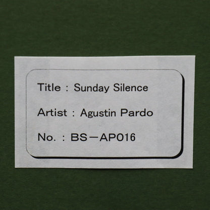 Agustin Pardo Original Oil Painting Sunday Silence Boats Harbor Spain F6 Framed