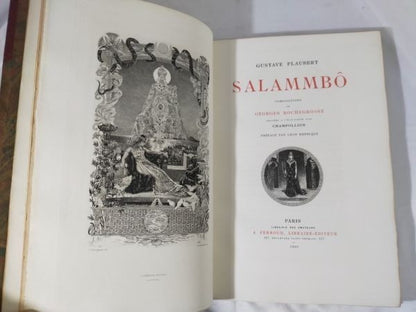 1900 Salammbo Flaubert, Rochegrosse Etchings, 2 Vol, Ferroud Limited 600