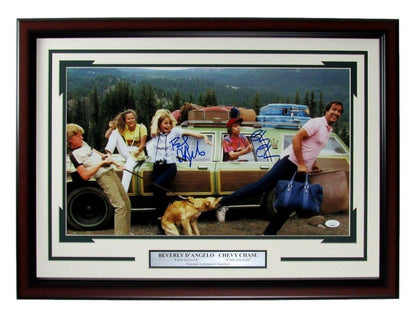 Beverly D'Angelo/ Chevy Chase Autographed 12x20 Photo "Vacation" Framed JSA