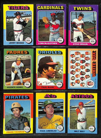 1975 Topps Baseball Complete Set (660) Aaron, Yount, Brett, Ryan 194622