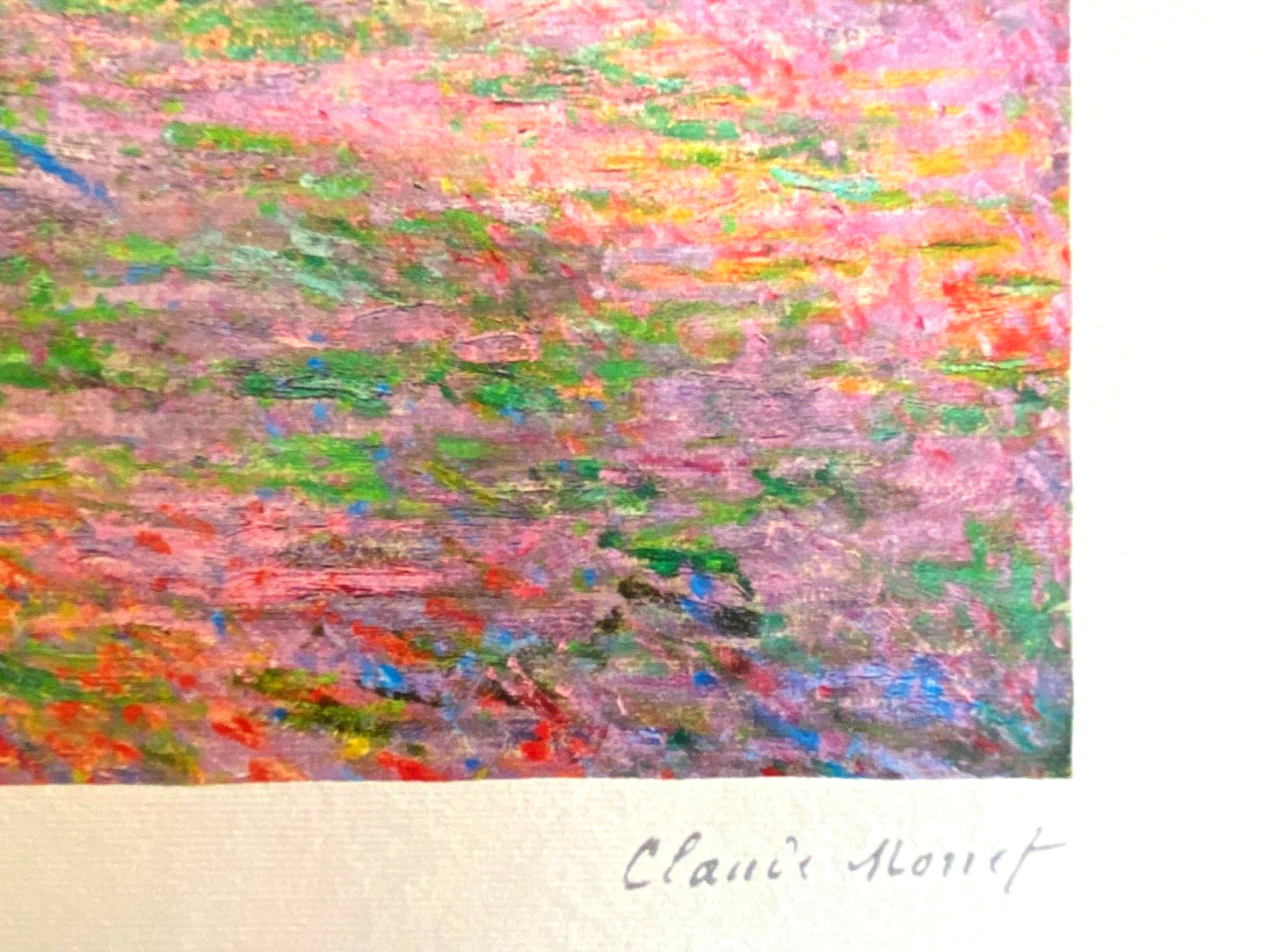 Claude Monet Lithograph Signed Numbered Stamp