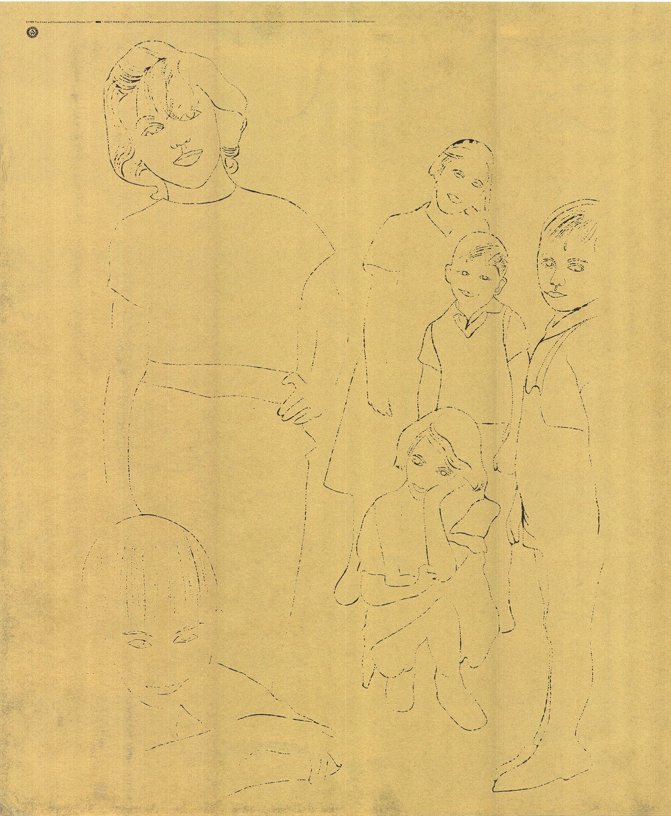 Andy Warhol Page From A Gold Book " Poster Pop Art Yellow