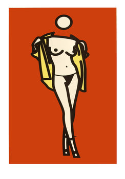 Julian Opie Woman Taking Off Mans Shirt,