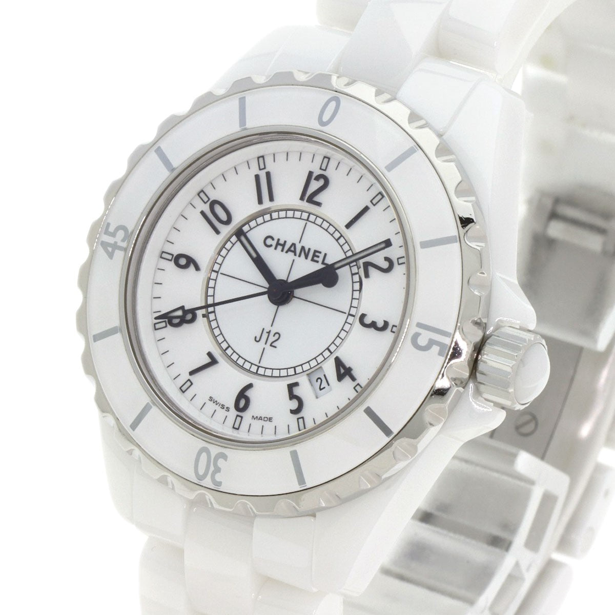 Chanel J12 1.3 "White Ceramic Watches H0968 Ceramic/Ceramic