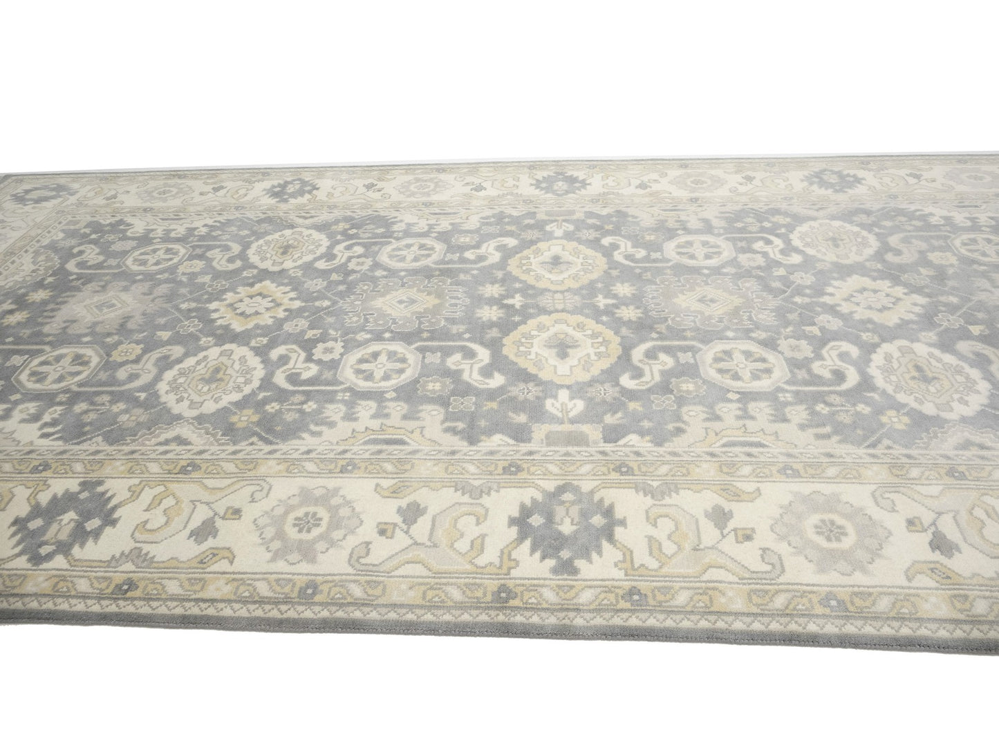 Handmade Oushak Chobi Oriental Rug Muted Floral Design Oversized 9X18 Carpet