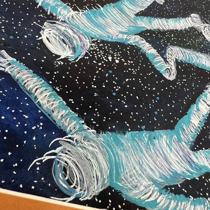 Andrea Holzinger Original Painting Signed Framed - Astronaut 2014