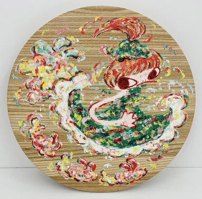 Ayako Rokkaku "Untitiled" Wooden Tray 2.5D Print Edition 80