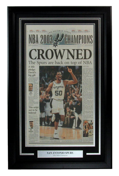 1993 San Antonio Express Newspaper Spurs Nba Champions Framed 177296
