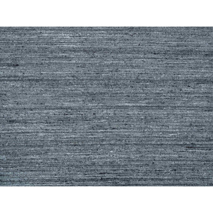 12'1"X15'1" Gray Modern Striae Design All Wool Hand Loomed Oversized Rug