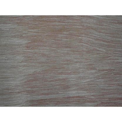 9'1"X12'2" Tumbleweed Brown Solid Design Afghan Mixed Flat Weave Wool Rug