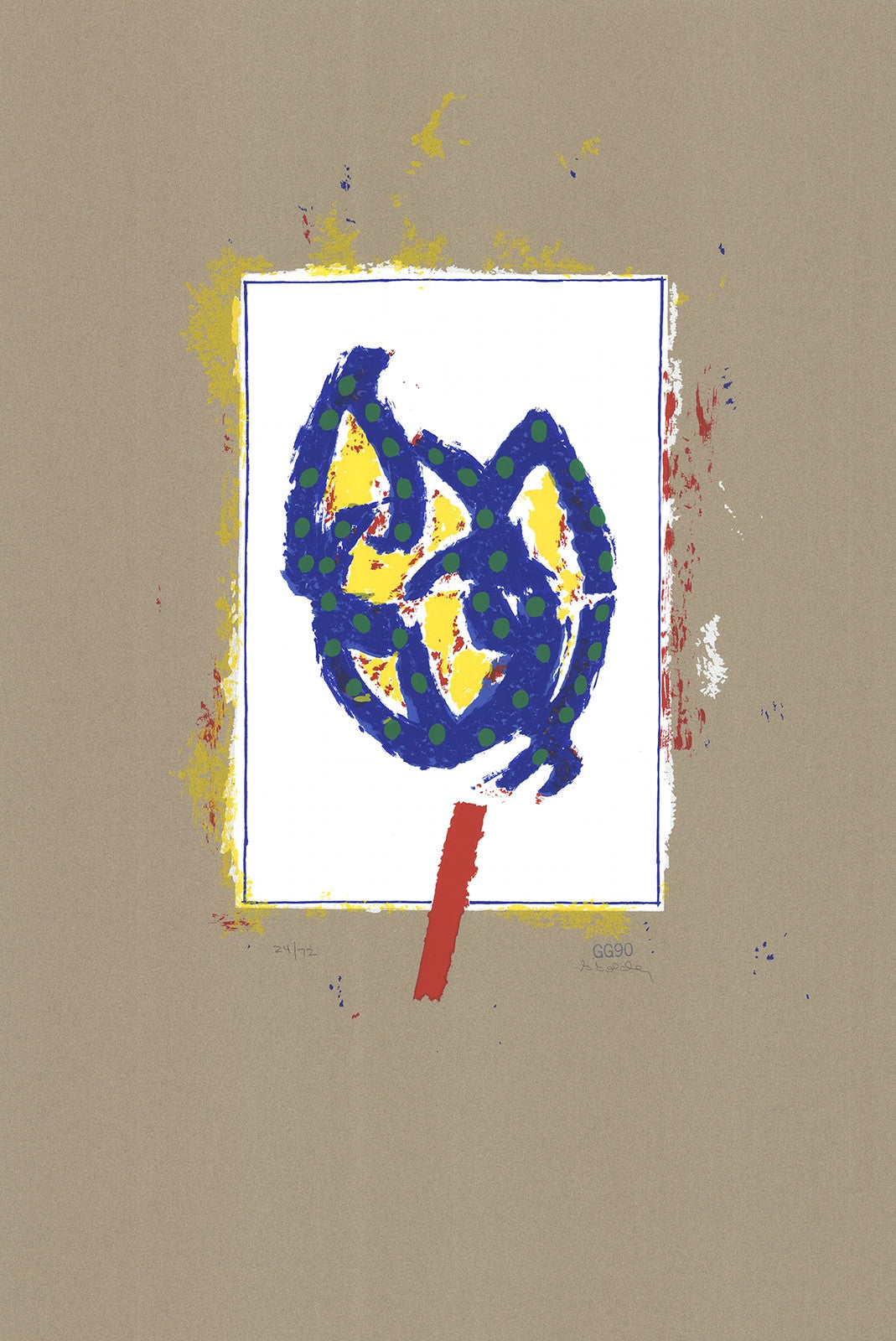 Glenn Goldberg Lincoln Center Out Of Doors Signed " Serigraph Abs