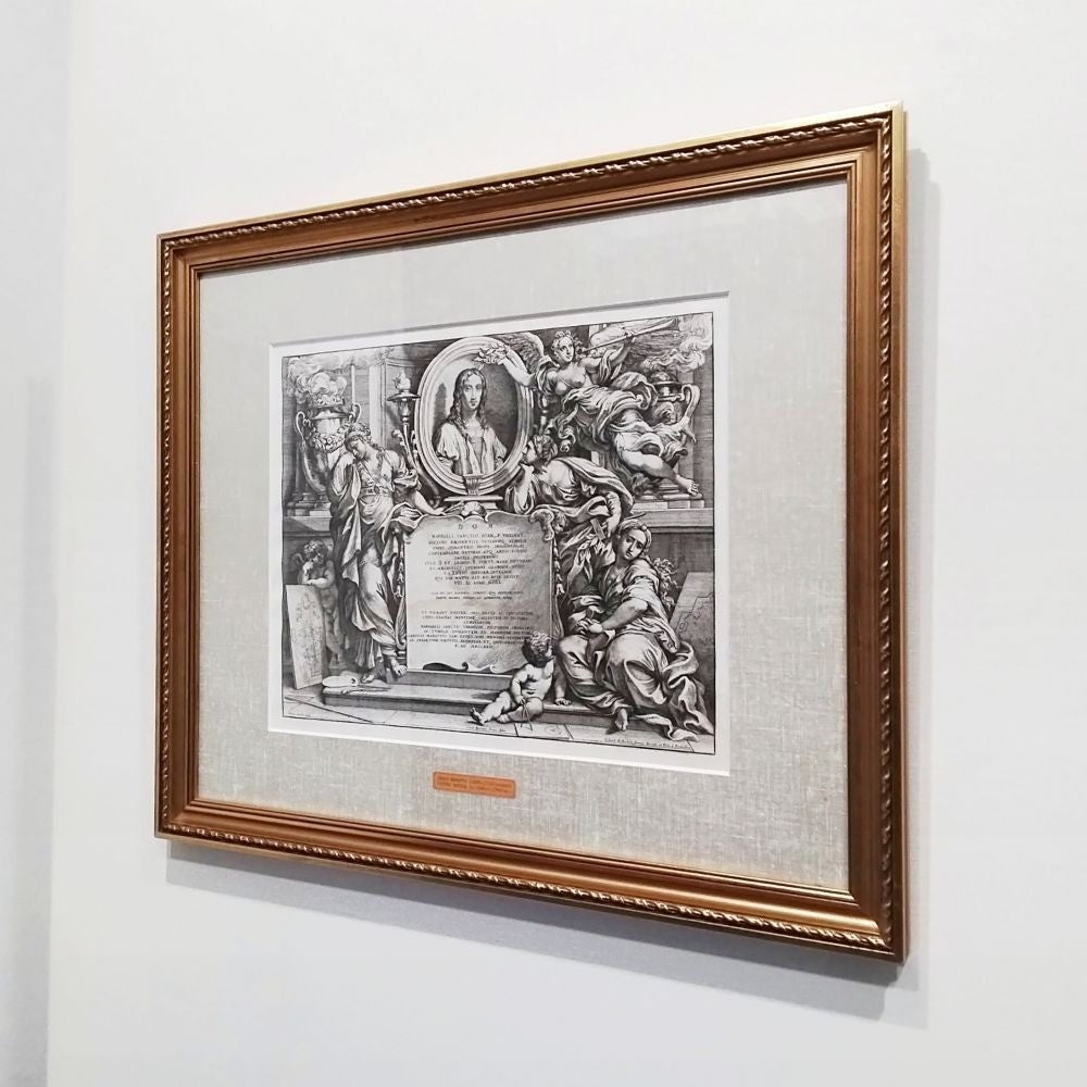 1674 Engraving Raphael Frontispiece - Pietro Aquila after Carlo Maratta